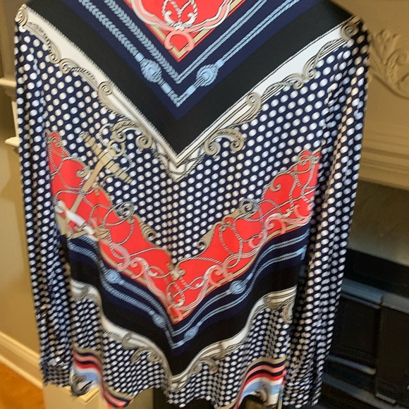 Dana Buchman nautical print blouse - Picture 2 of 6